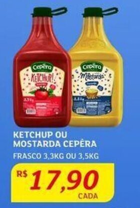Assaí Atacadista KETCHUP OU MOSTARDA CEPÉRA FRASCO 3,3KG OU 3,5KG oferta