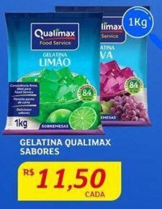 Assaí Atacadista GELATINA QUALIMAX SABORES 1kg oferta