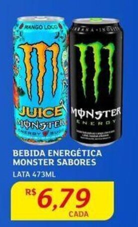 Assaí Atacadista BEBIDA ENERGÉTICA MONSTER SABORES LATA 473ML oferta