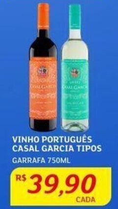 Assaí Atacadista VINHO PORTUGUÊS CASAL GARCIA TIPOS GARRAFA 750ML oferta