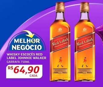 Assaí Atacadista WHISKY ESCOCÊS RED LABEL JOHNNIE WALKER GARRAFA 750ML oferta