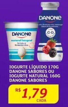 Assaí Atacadista IOGURTE LÍQUIDO 170G DANONE SABORES OU IOGURTE NATURAL 160G DANONE SABORES oferta