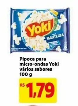 Mercado Extra Pipoca para micro-ondoas Yoki varios sabores 100g oferta