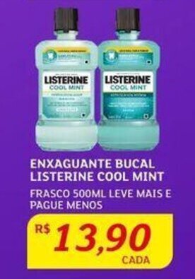 Assaí Atacadista ENXAGUANTE BUCAL LISTERINE COOL MINT FRASCO 500ML LEVE MAIS E PAGUE MENOS oferta