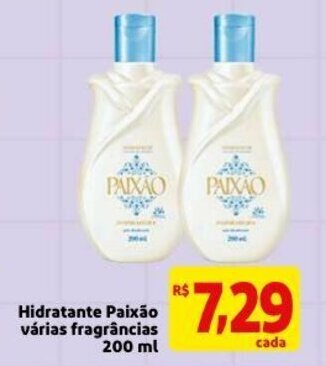 Mercado Extra Hidratante Paixao varias fragrancias 200ml oferta