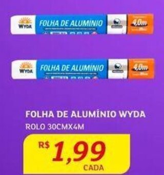 Assaí Atacadista FOLHA DE ALUMÍNIO WYDA ROLO 30CMX4M oferta