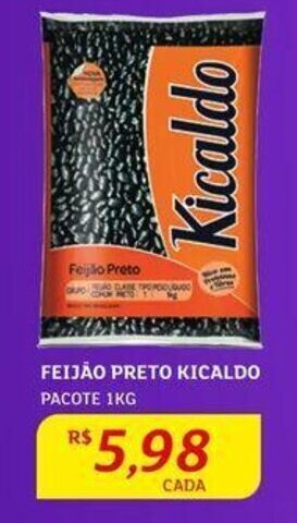 Assaí Atacadista FEIJÃO PRETO KICALDO PACOTE 1KG oferta