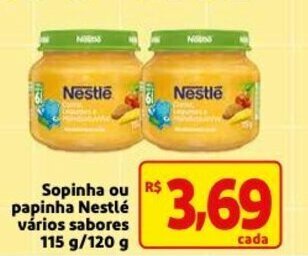 Sopinha ou papinha Nestle varios sabores 115g/120g