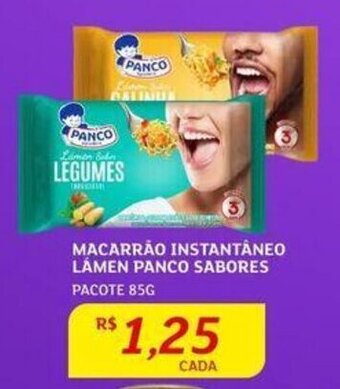 Assaí Atacadista MACARRÃO INSTANTANEO LÁMEN PANCO SABORES PACOTE 85G oferta
