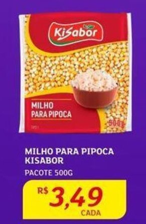 Assaí Atacadista MILHO PARA PIPOCA KISABOR PACOTE 500G oferta