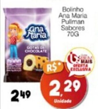 Bolinho Ana Maria Pullman Sabores 70G