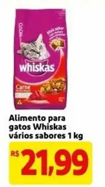 Mercado Extra Alimento para gatos Whiskas varios sabores 1kg oferta