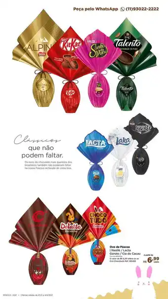 Le Biscuit Ovo De Páscoa Nestlé Lacta Garoto Cia Do Cacau oferta