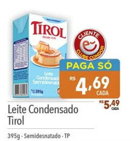 Supermercados Condor Leite Condensado Tirol 395g-Semidesnatado-TP oferta