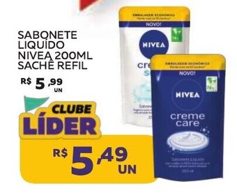 Lider Atacadista SABONETE LIQUIDO NIVEA 200ML SACHÊ REFIL oferta