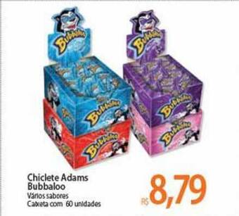 Chiclete Adams Bubbaloo 60 unidades