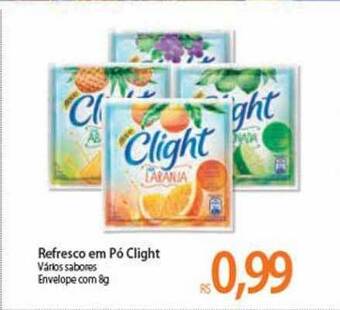 Refresco Em Pó Clight 8g