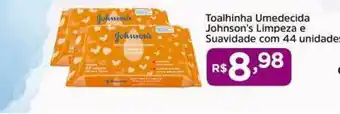 Confiança Supermercados Toalinha Umedecida Johnson's Limpeza E Suavidade Com 44 Unidades oferta
