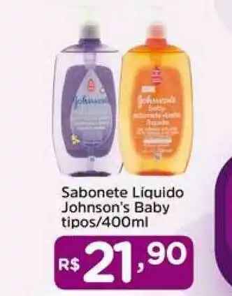 Confiança Supermercados Sabonete Líquido Johnson's Baby Tipos 400ml oferta