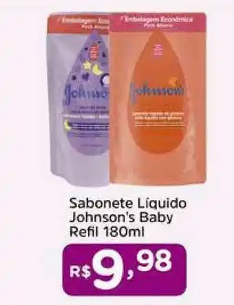 Confiança Supermercados Sabonete Líquido Johnson's Baby Refil 180ml oferta