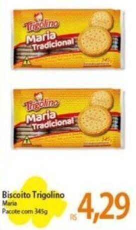 Atacadão Biscoito Trigolino Maria Pacote com 345g oferta