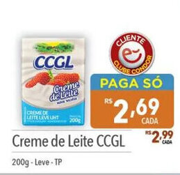 Supermercados Condor Creme de Leite CCGL 200g-Leve-TP oferta