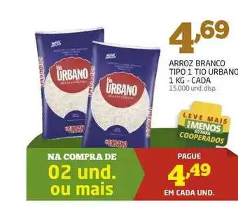 Cooper Arroz Branco Tipo 1 Tio Urbano 1kg cada oferta