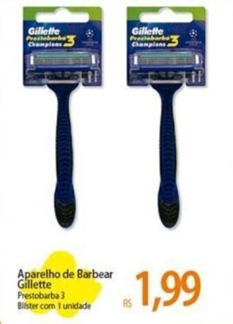 Atacadão Aparelho de Barbear Gillette Prestobarba 3 oferta