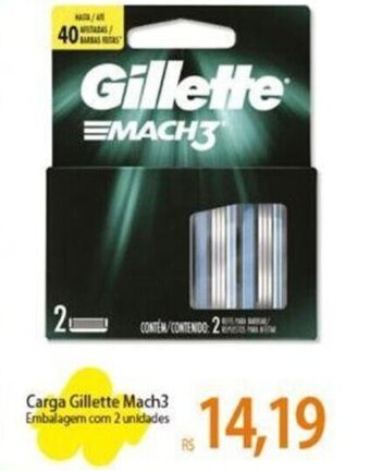 Atacadão Carga Gillette Mach3 Embalagem com 2 unidades oferta