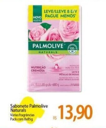 Atacadão Sabonete Palmolive Naturals Várias fragrâncias Pack.com 8x85g oferta