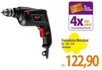 Atacadão Furadeira Mondial FL-09 127V Unidade oferta