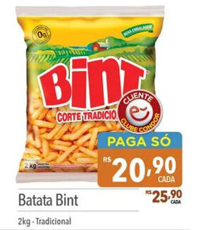 Supermercados Condor Batata Bint 2kg-Tradicional oferta