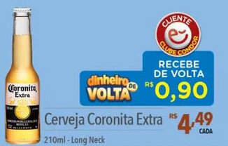 Supermercados Condor Cerveja Coronita Extra 210ml-Long Neck oferta