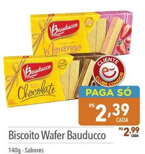 Supermercados Condor Biscoito Wafer Bauducco 140g-Sabores oferta