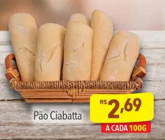 Supermercados Condor Pão Ciabatta A CADA 100G oferta