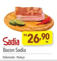 Supermercados Condor Bacon Sadia Defumado-Pedaço oferta
