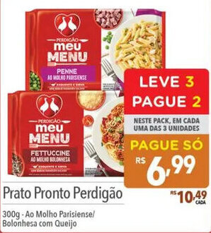 Supermercados Condor Prato Pronto Perdigão 300g oferta
