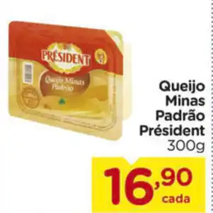 Carrefour Queijo Minas Padrao President 300g oferta