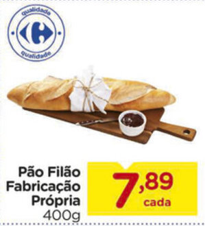 Carrefour Pao Filao Fabricacao Propria 400g oferta