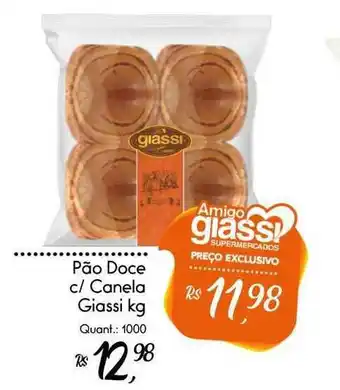 Giassi Supermercados Pão Doce C Canela Giassi 1kg oferta