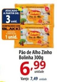 Akki Atacadista Pão de Alho Zinho Bolinha 300g oferta