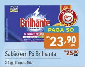 Supermercados Condor Sabão em Pó Brilhante 2,2kg-Limpeza Total oferta