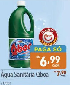 Supermercados Condor Água Sanitária Qboa 2 Litros oferta