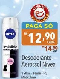 Desodorante Aerossol Nivea 150ml-Feminino/ Masculino