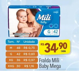 Supermercados Condor Fralda Mili Baby Mega oferta