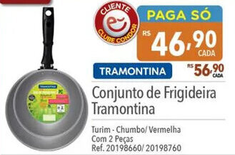 Supermercados Condor Conjunto de Frigideira Tramontina oferta