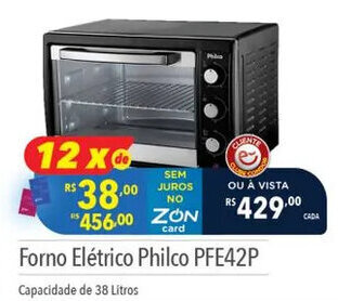 Supermercados Condor Forno Elétrico Philco PFE42P Capacidade de 38 Litros oferta