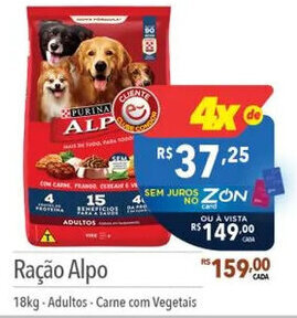 Supermercados Condor Ração Alpo 18kg-Adultos Carne com Vegetais oferta