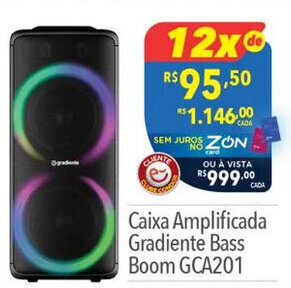 Supermercados Condor Caixa Amplificada Gradiente Bass Boom GCA201 oferta