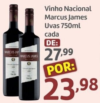 Vinho Nacional Marcus James Uvas 750ml